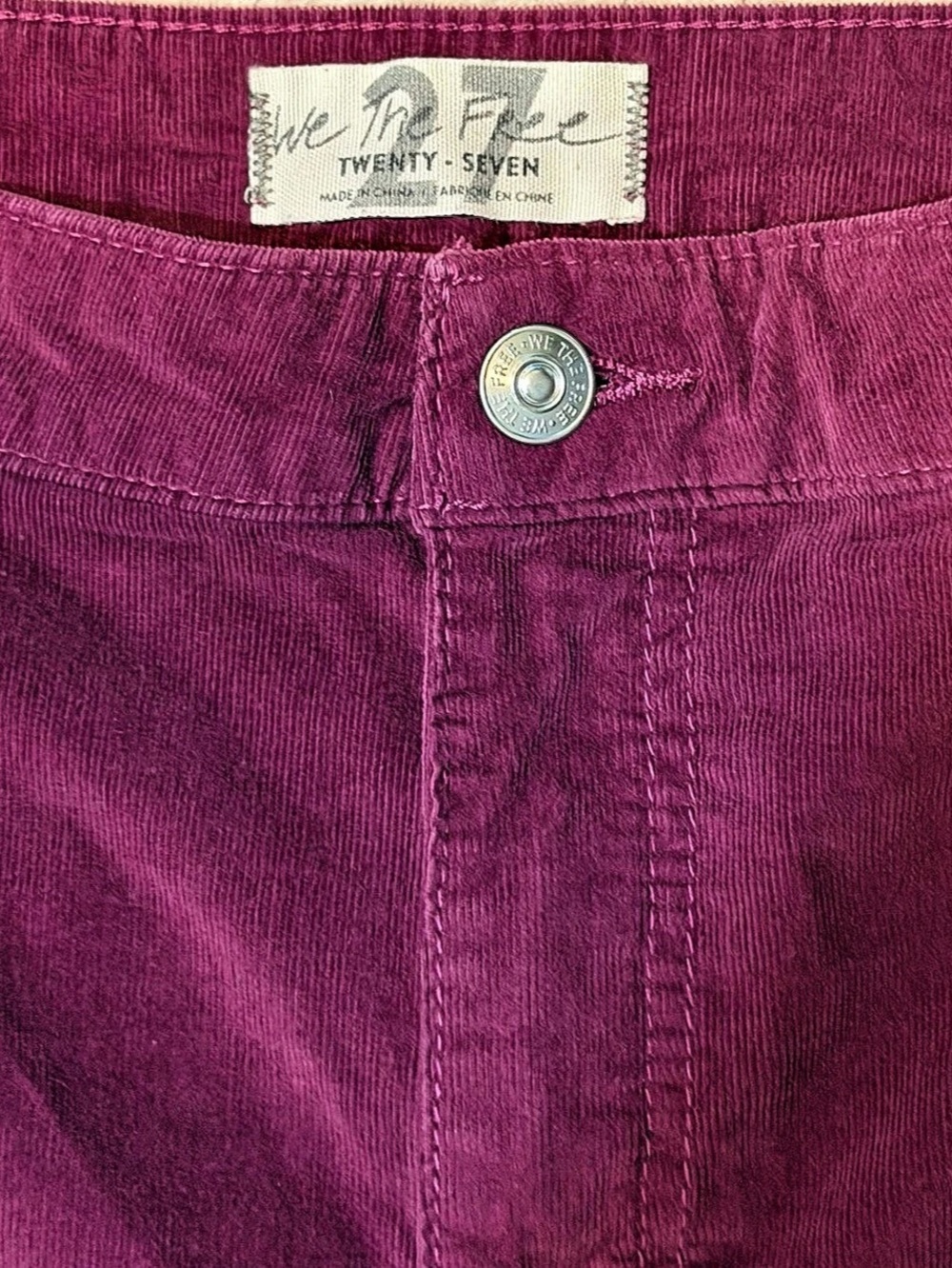 Free People We The Free Ray of Sunshine Cord Flare Jeans 27 Like New - Picture 7 of 12